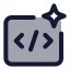 Aiprogramming icon with duotone standard style