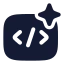 Aiprogramming icon with solid rounded style