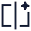 Aireplace icon with stroke sharp style