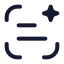 Aiscantext icon with stroke rounded style