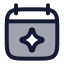 Aischeduling icon with duotone rounded style