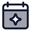 Aischeduling icon with duotone standard style