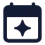 Aischeduling icon with solid standard style