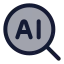 Aisearch icon with duotone rounded style