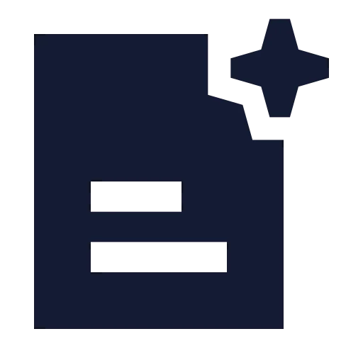 Ai Search Lines Icon in Solid Sharp style