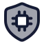 Aisecurity icon with duotone rounded style