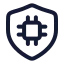 Aisecurity icon with stroke rounded style