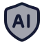 Aisecurity icon with duotone rounded style