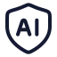 Aisecurity icon with stroke rounded style