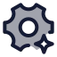 Aisetting icon with duotone rounded style