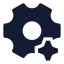 Aisetting icon with solid sharp style