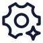 Aisetting icon with stroke rounded style