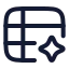 Aisheets icon with stroke rounded style