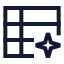 Aisheets icon with stroke sharp style