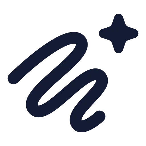 Ai Sketch Icon in Solid Rounded style