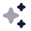 Aisparkles icon with bulk rounded style