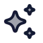 Aisparkles icon with duotone rounded style