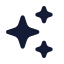 Aisparkles icon with solid standard style