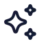 Aisparkles icon with stroke rounded style