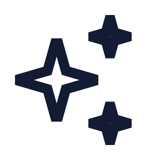 Ai Sparkles Icon in Stroke Sharp style
