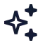Aisparkles icon with stroke sharp style