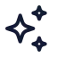 Aisparkles icon with stroke standard style