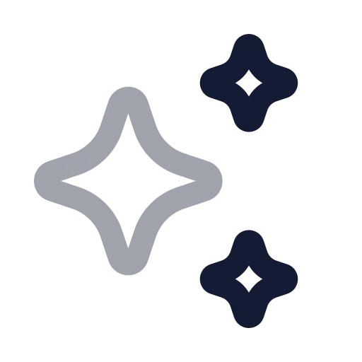 Ai Sparkles Icon in Twotone Rounded style