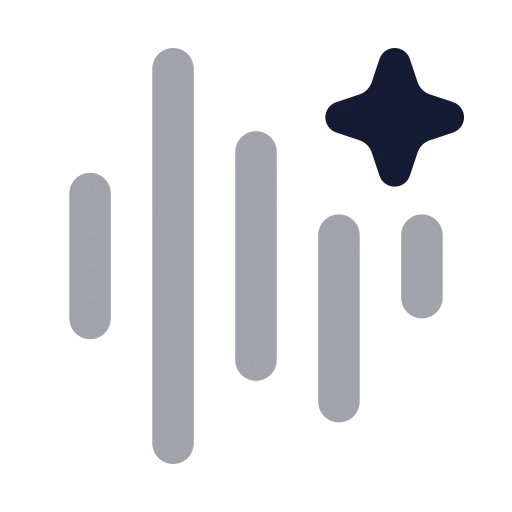 Ai Speech Icon in Bulk Rounded style
