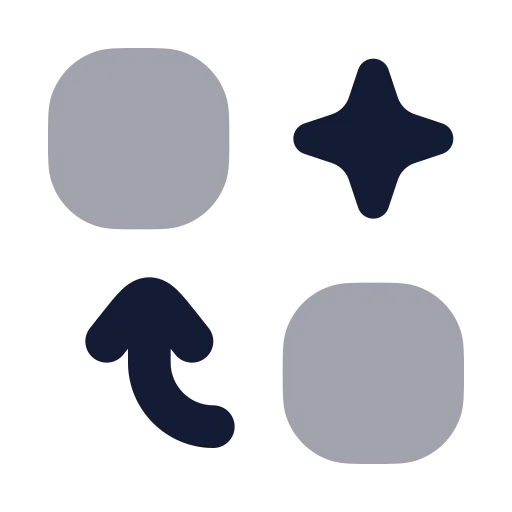 Ai Swap Icon in Bulk Rounded style