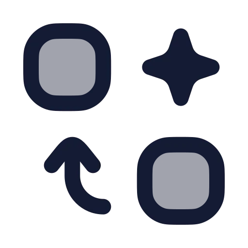 Ai Swap Icon in Duotone Rounded style