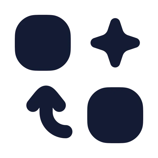 Ai Swap Icon in Solid Rounded style