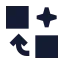 Aiswap icon with solid sharp style