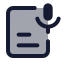 Aitranscribeaudio icon with duotone standard style