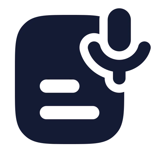 Ai Transcribe Audio Icon in Solid Rounded style