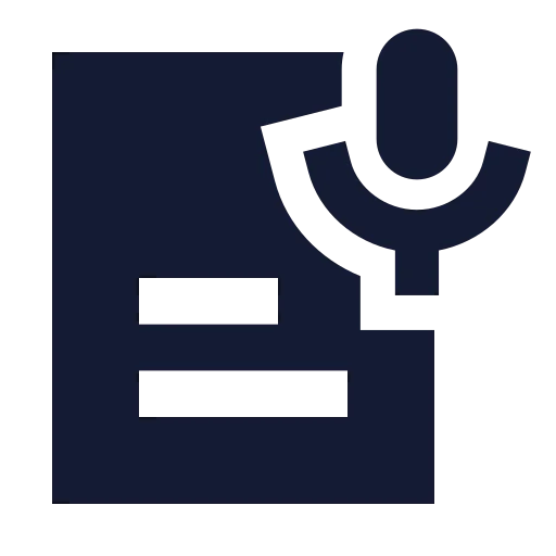Ai Transcribe Audio Icon in Solid Sharp style