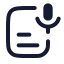 Aitranscribeaudio icon with stroke rounded style