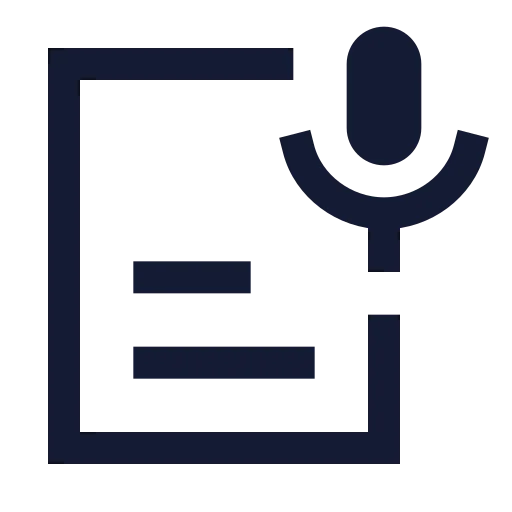 Ai Transcribe Audio Icon in Stroke Sharp style