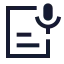 Aitranscribeaudio icon with stroke sharp style