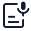 Aitranscribeaudio icon with stroke standard style