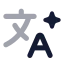 Aitranslate icon with bulk rounded style