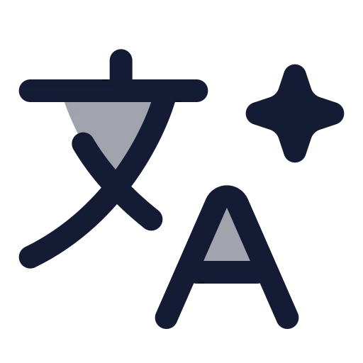 Ai Translate Icon in Duotone Rounded style