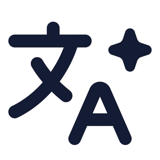 Ai Translate Icon in Solid Rounded style