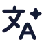 Aitranslate icon with solid rounded style