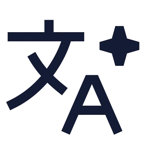 Ai Translate Icon in Stroke Sharp style