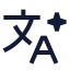 Aitranslate icon with stroke sharp style