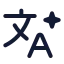 Aitranslate icon with stroke standard style