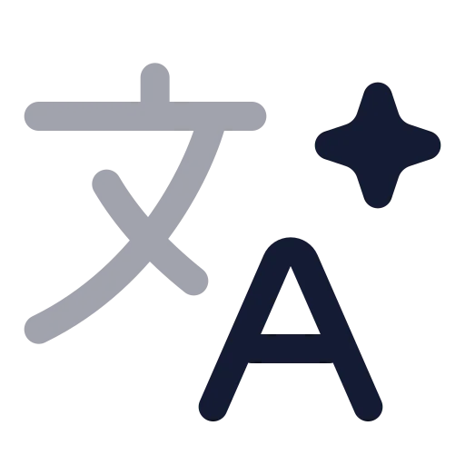 Ai Translate Icon in Twotone Rounded style