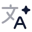 Aitranslate icon with twotone rounded style