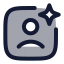 Aiuser icon with duotone rounded style