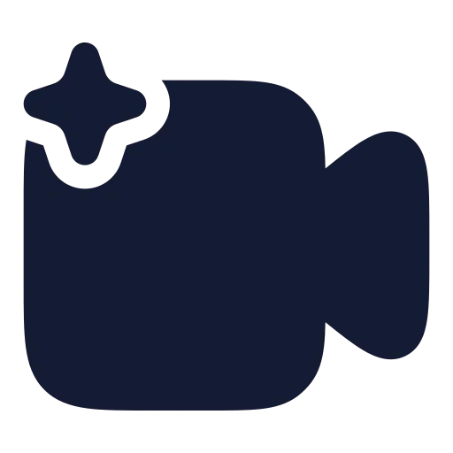 Ai Video 01 Icon in Solid Rounded style